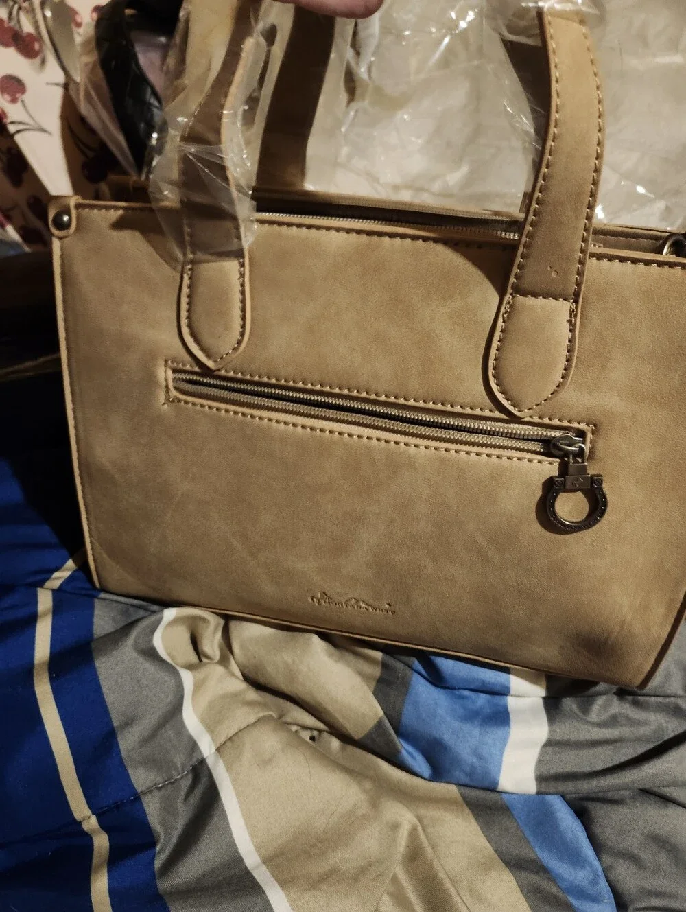 Wrangler Tan Southwest Embroidered Tote - Women's Handbag